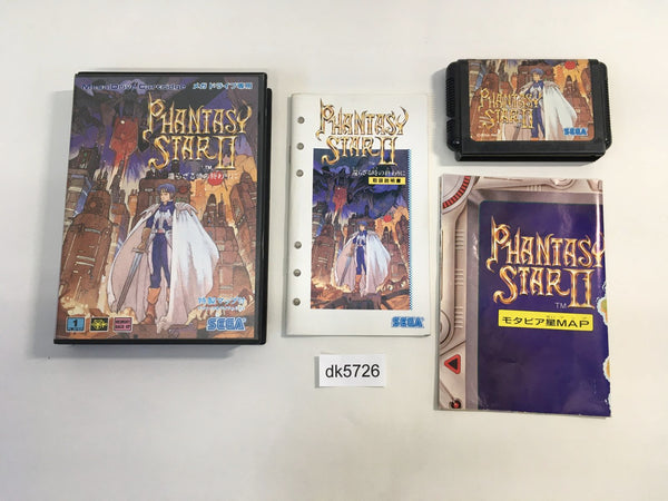 DK5726 Phantasy Star II Kaerazaru Toki no Owarini BOXED Mega Drive Genesis Japan