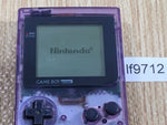 LF9712 Tested Working - GameBoy Pocket Clear Purple Game Boy Console Japan