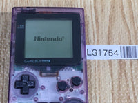 LG1754 Tested Working - GameBoy Pocket Clear Purple Game Boy Console Japan