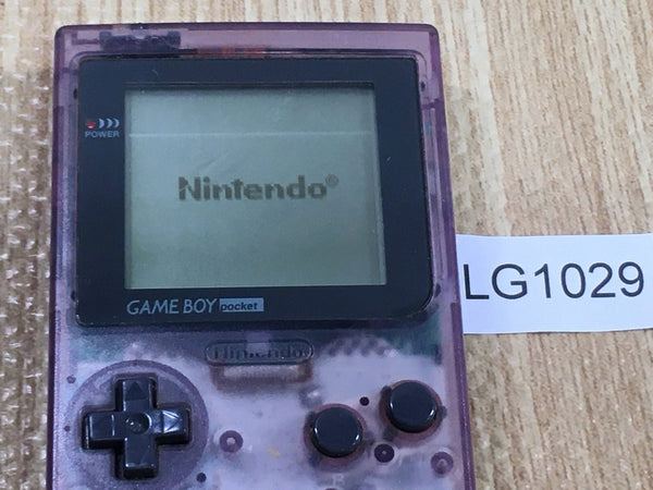 LG1029 With Defects - GameBoy Pocket Clear Purple Console Japan