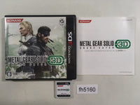 METAL GEAR SOLID SNAKE EATER 3D BOXED Nintendo 3DS Japan - FH5160