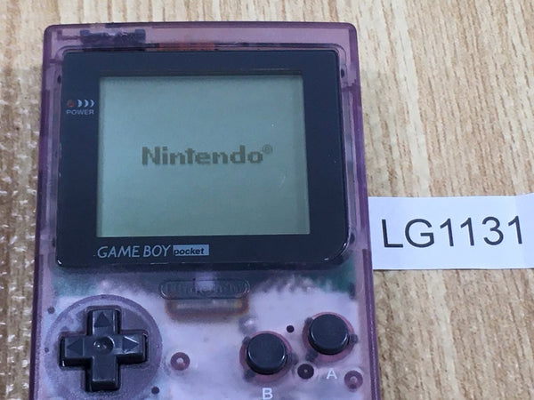 LG1131 Tested Working - GameBoy Pocket Clear Purple Game Boy Console Japan