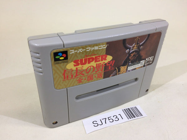 SJ7531 Super Nobunaga no Yabou Zen Koku Ban SNES Super Famicom Japan