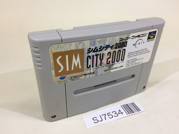 SJ7534 Sim City 2000 SNES Super Famicom Japan