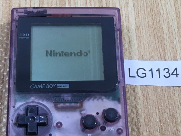 LG1134 With Defects - GameBoy Pocket Clear Purple Console Japan