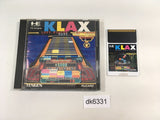 DK6331 Klax BOXED PC Engine Japan