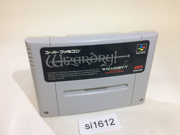 si1612 Wizardry V 5 SNES Super Famicom Japan