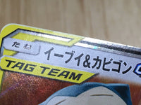 CE6859 Eevee & Snorlax tag team GX RR SM9 066/095 Pokemon Card TCG Japan