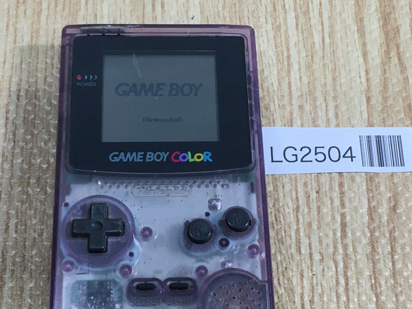 LG2504 Plz Read Item Condi GameBoy Color Clear Purple Game Boy Console Japan