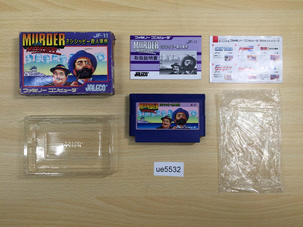 UE5532 Murder on the Mississippi BOXED NES Famicom Japan