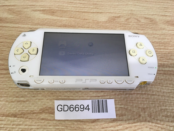 GD6694 Plz Read Item Condi PSP-1000 CERAMIC WHITE SONY PSP Console Japan