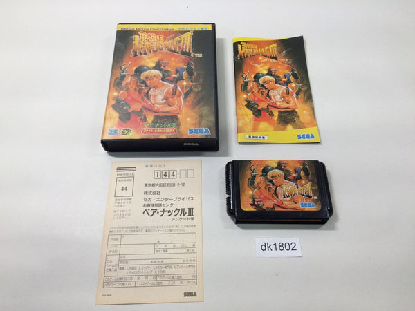 DK1802 Bare Knuckle III BOXED Mega Drive Genesis Japan