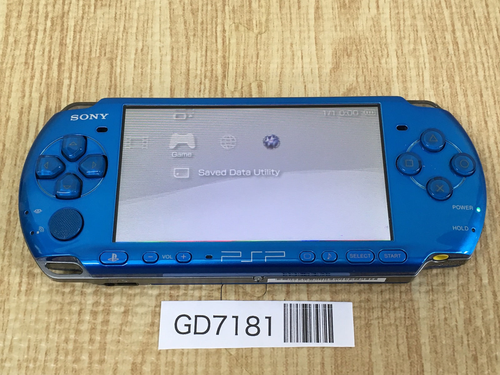 A1810 64、ゲームボーイ、PSP GD7181 No Battery PSP-3000 VIBRANT BLUE SONY PSP Console