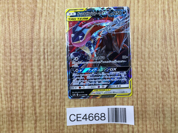 CE4668 Greninja&Zoroark tag team GX RR SM9a 025/055 Pokemon Card TCG Japan
