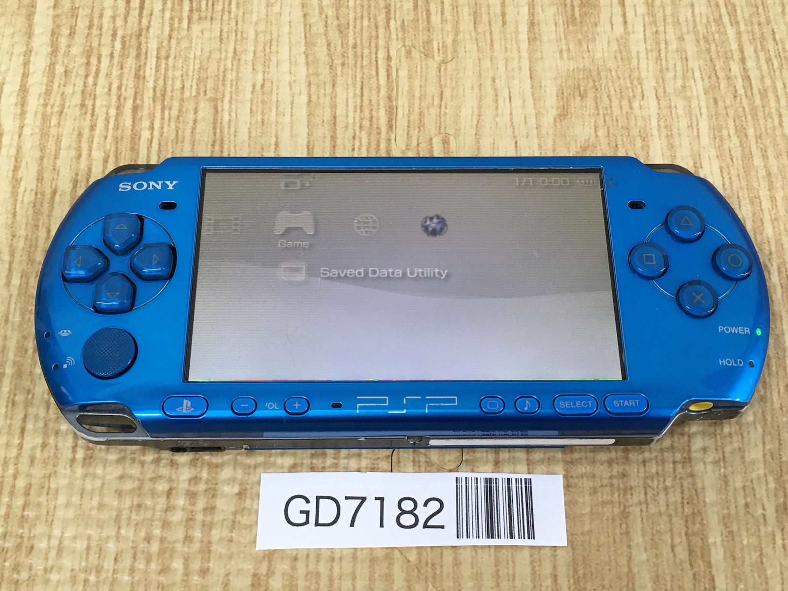GD7182 Plz Read Item Condi PSP-3000 VIBRANT BLUE SONY PSP