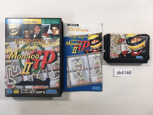 DK4146 Ayrton Senna's Super Monaco GP II BOXED Mega Drive Genesis Japan