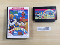 UE8533 Mappy Land BOXED NES Famicom Japan