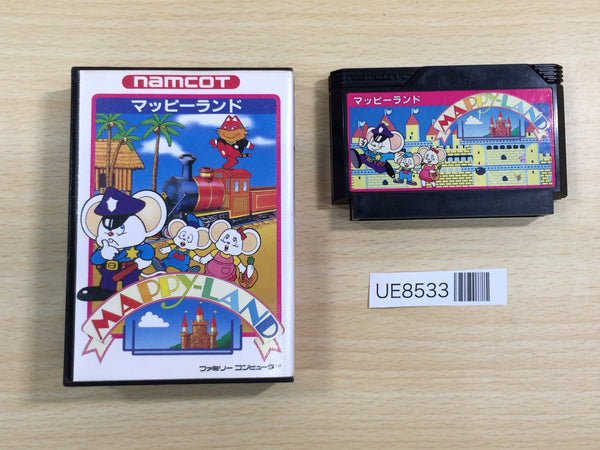 UE8533 Mappy Land BOXED NES Famicom Japan