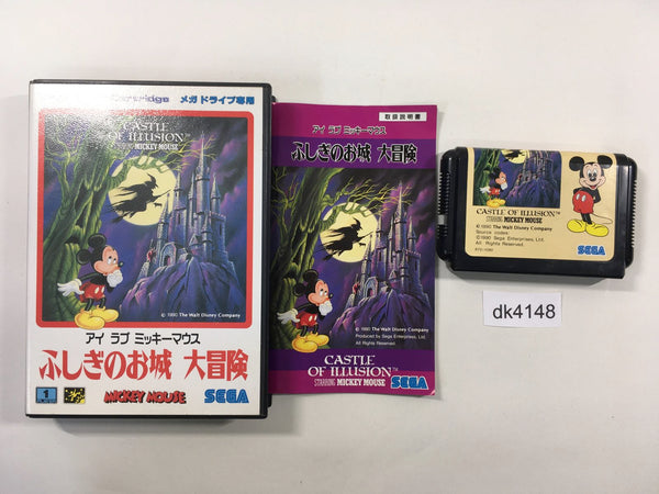 DK4148 Castle of Illusion I Love Mickey Mouse BOXED Mega Drive Genesis Japan