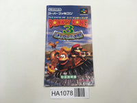 HA1078 ManualOnly Super Donkey Kong Country 3 SNES Super Famicom Japan