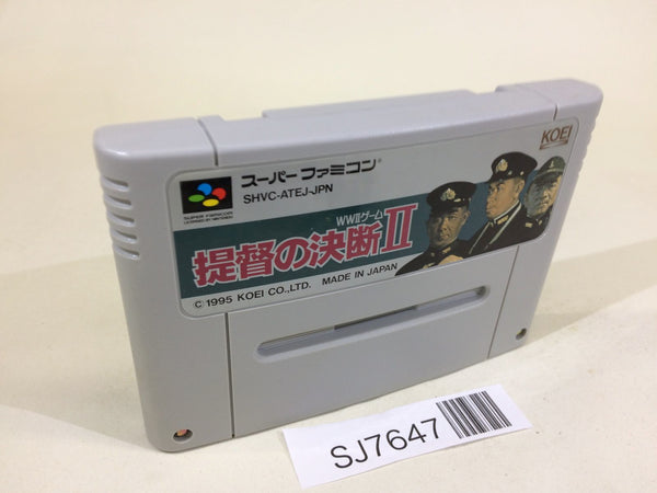 SJ7647 P.T.O. II 2 Teitoku no Ketsudan TPO SNES Super Famicom Japan