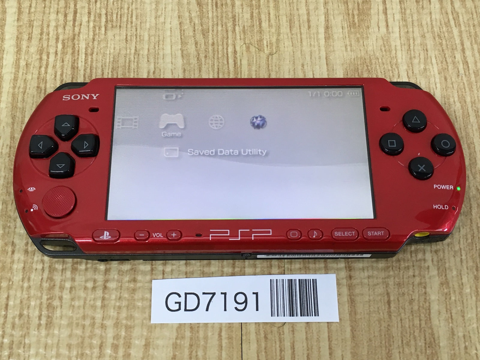 GD7191 No Battery PSP-3000 RED & BLACK SONY PSP Console