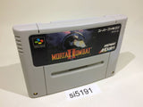 Mortal Kombat 2 II Kyuukyoku Shinken SNES Super Famicom Japan - SI5191