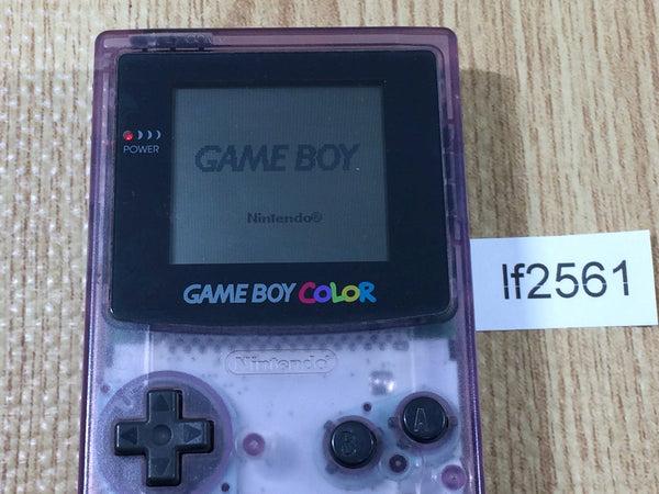 lf2561 Plz Read Item Condi GameBoy Color Clear Purple Game Boy Console Japan
