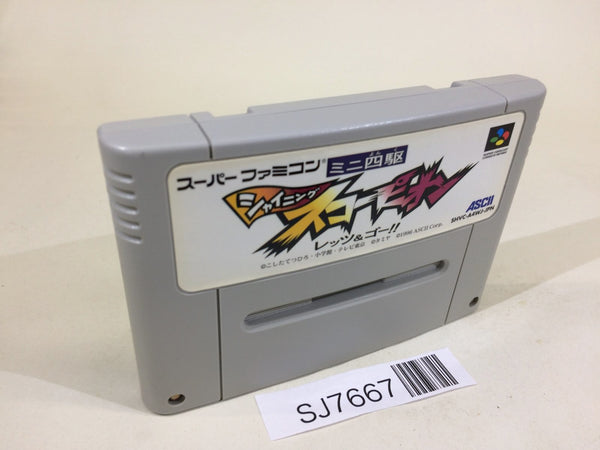 SJ7667 Mini Yonku Shining Scorpion Let's & Go!! SNES Super Famicom Japan