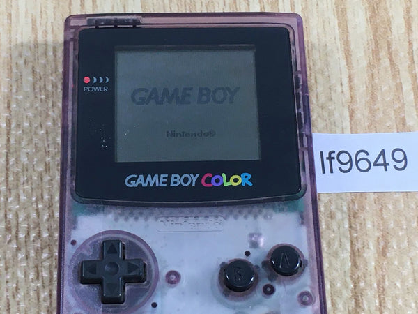 lf9649 Plz Read Item Condi GameBoy Color Clear Purple Game Boy Console Japan