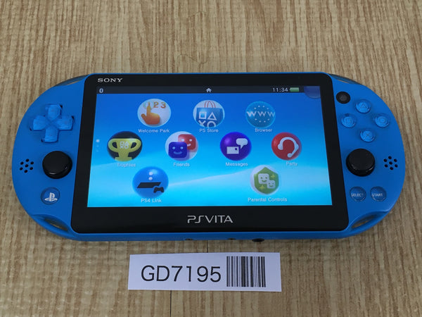 GD7195 Plz Read Item Condi PS Vita PCH-2000 AQUA BLUE SONY PSP Console Japan