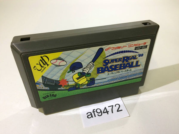 AF9472 Super Real Baseball NES Famicom Japan