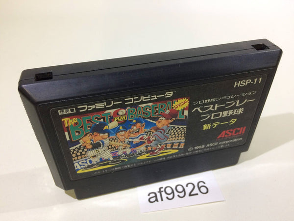 AF9926 The Best Play Baseball NES Famicom Japan
