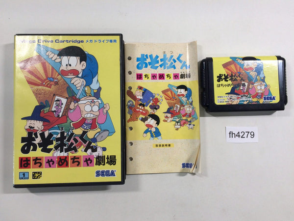 FH4279 Osomatsu Kun Hachamecha Gekijou Chunga BOXED Mega Drive Genesis Japan