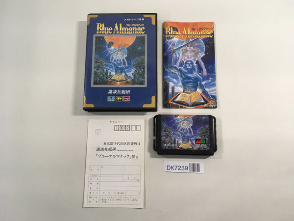 DK7239 Blue Almanac BOXED Mega Drive Genesis Japan
