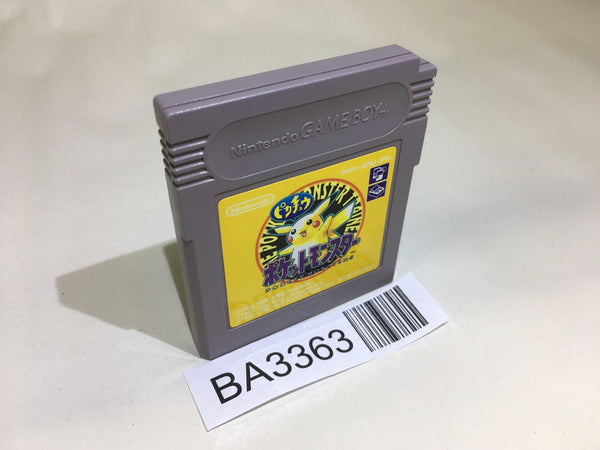 BA3363 Pokemon Pikachu Yellow GameBoy Game Boy Japan
