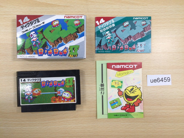 UE6459 Digdug II 2 BOXED NES Famicom Japan