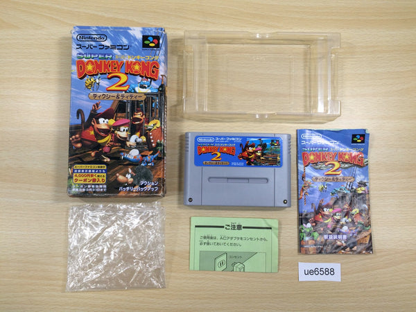 UE6588 Super Donkey Kong Country 2 BOXED SNES Super Famicom Japan