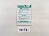 DK4741 System Card Ver2.0 PC Engine Japan