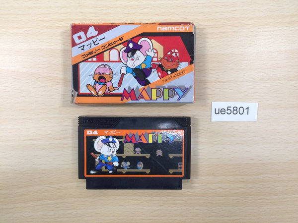 UE5801 Mappy BOXED NES Famicom Japan