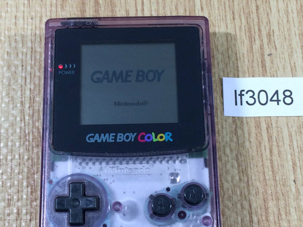 lf3048 Plz Read Item Condi GameBoy Color Clear Purple Game Boy Console Japan