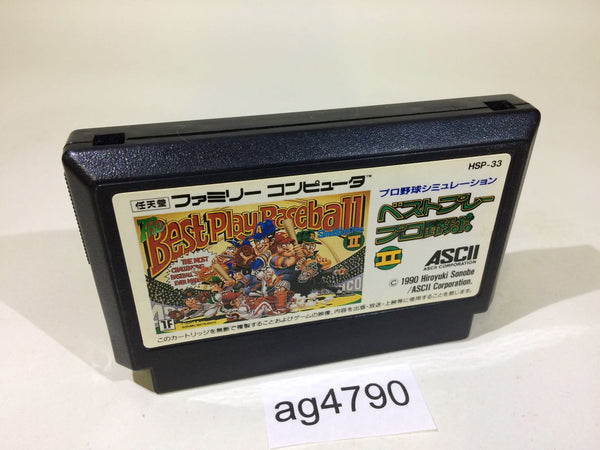 ag4790 The Best Play Pro Baseball Yakyuu II 2 NES Famicom Japan