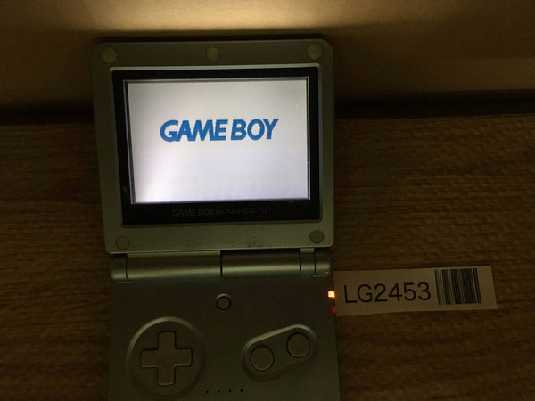LG2453 Plz Read Item Condi GameBoy Advance SP Pearl Blue Console Japan