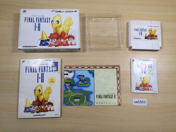 UE5563 Final Fantasy I II 1 2 BOXED NES Famicom Japan