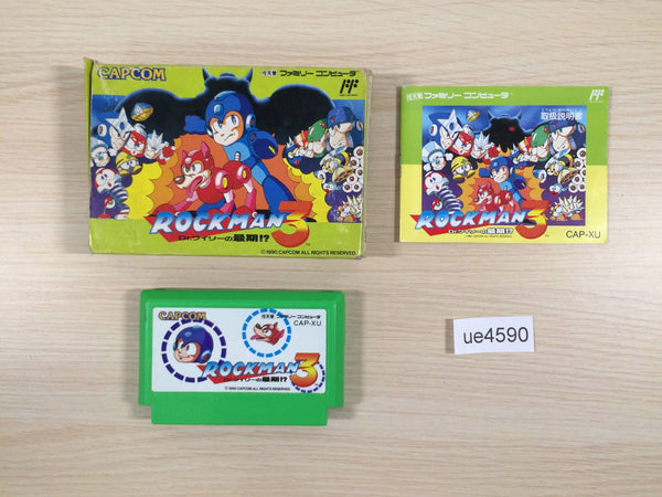 UE4590 Rockman 3 Megaman BOXED NES Famicom Japan