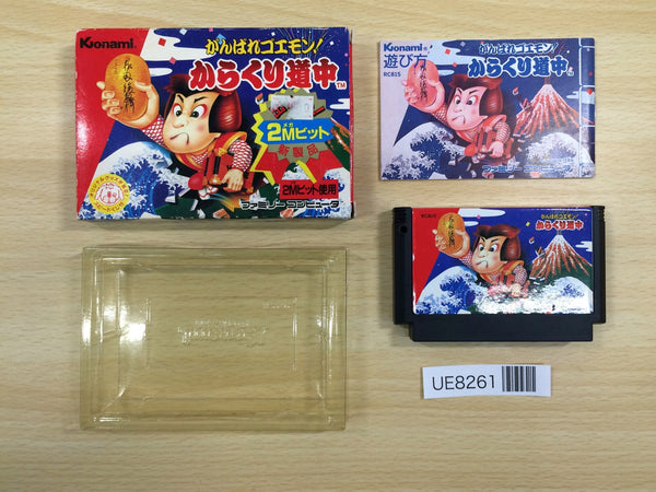 UE8261 Ganbare Goemon Karakuri Dochu Mystical Ninja BOXED NES Famicom Japan