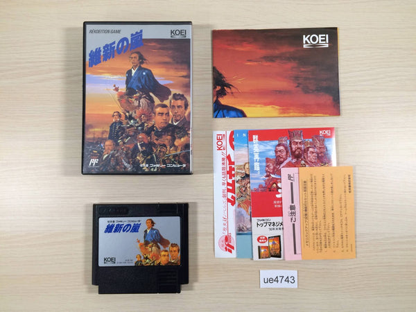 UE4743 Ishin no Arashi BOXED NES Famicom Japan