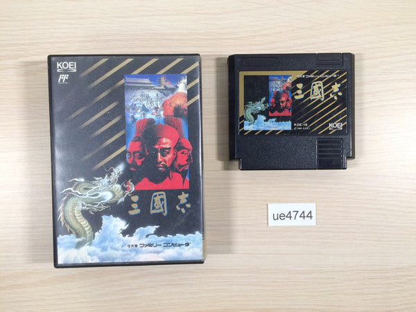 UE4744 SANGOKUSHI Records of the Three Kingdoms BOXED NES Famicom Japan