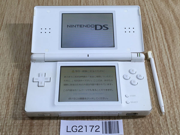 LG2172 Plz Read Item Condi Nintendo DS Lite Crystal White Console Japan