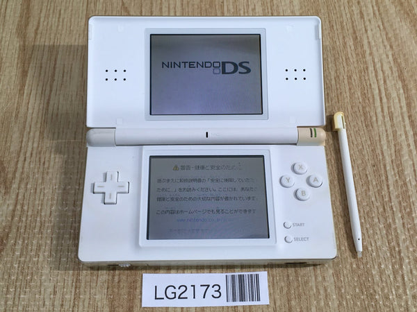LG2173 Plz Read Item Condi Nintendo DS Lite Crystal White Console Japan